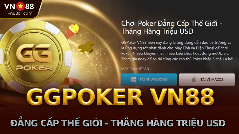 Giới thiệu sảnh GGPoker tại Nhà cái VN88